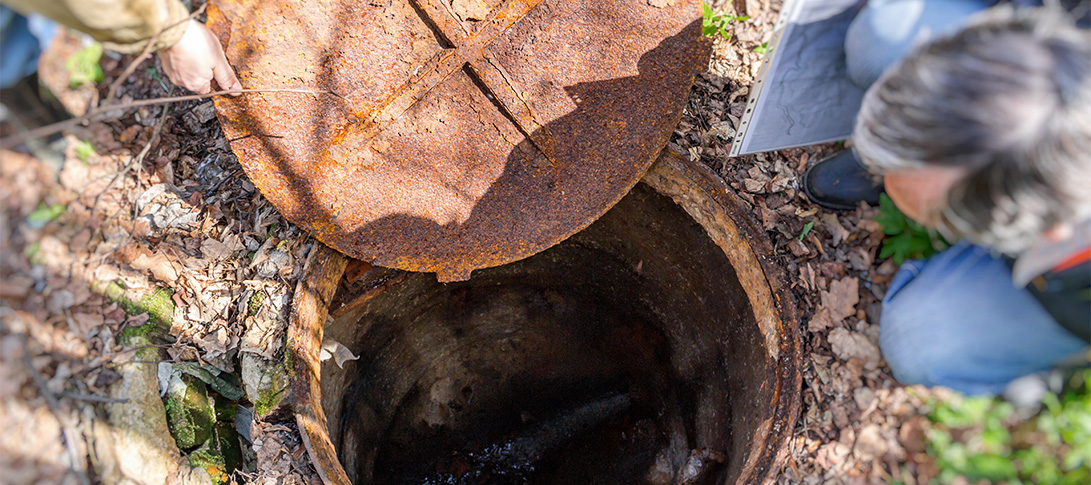 photo: a culvert is opened for inspection